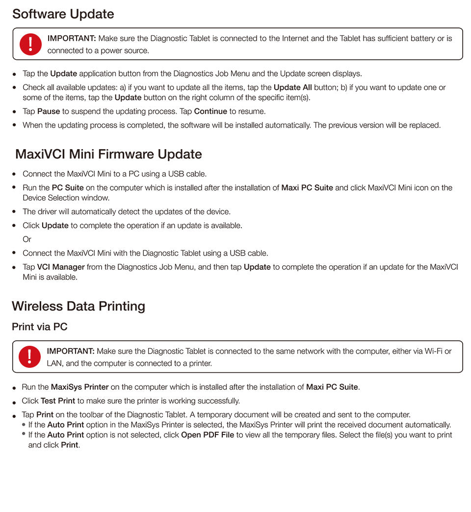 Autel MaxiPRO MP808TS Diagnostic Tool Software Update