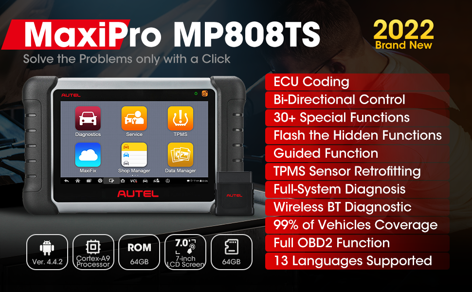 Autel MaxiPRO MP808TS Diagnostic Tool Solve Product with Click