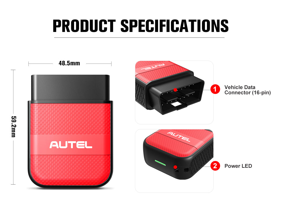 Autel AP200M Bluetooth Scanner Car Diagnostic Tool PRODUCT SPECIDICATIONS