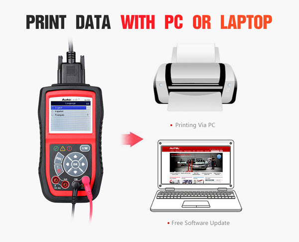 Autel AutoLink AL539 print data with pc or laptop