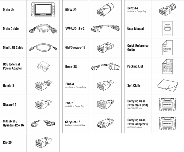 Autel MaxiDAS DS808 list