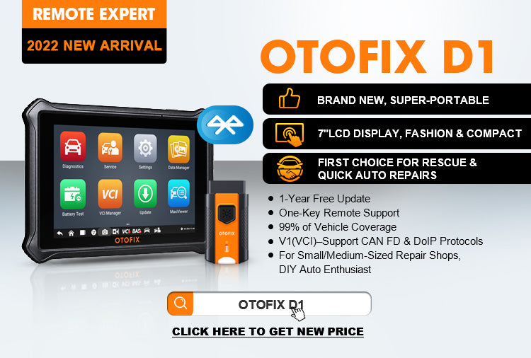 Autel OTOFIX D1 Lite Diagnostic Scanner Professional Auto Full system Diagnostics Tool with Bi-Directional Control is brand-new, super-portable, 7‘’LCD display, fashionable and compact and it's the first choice for rescue and quick auto repairs.