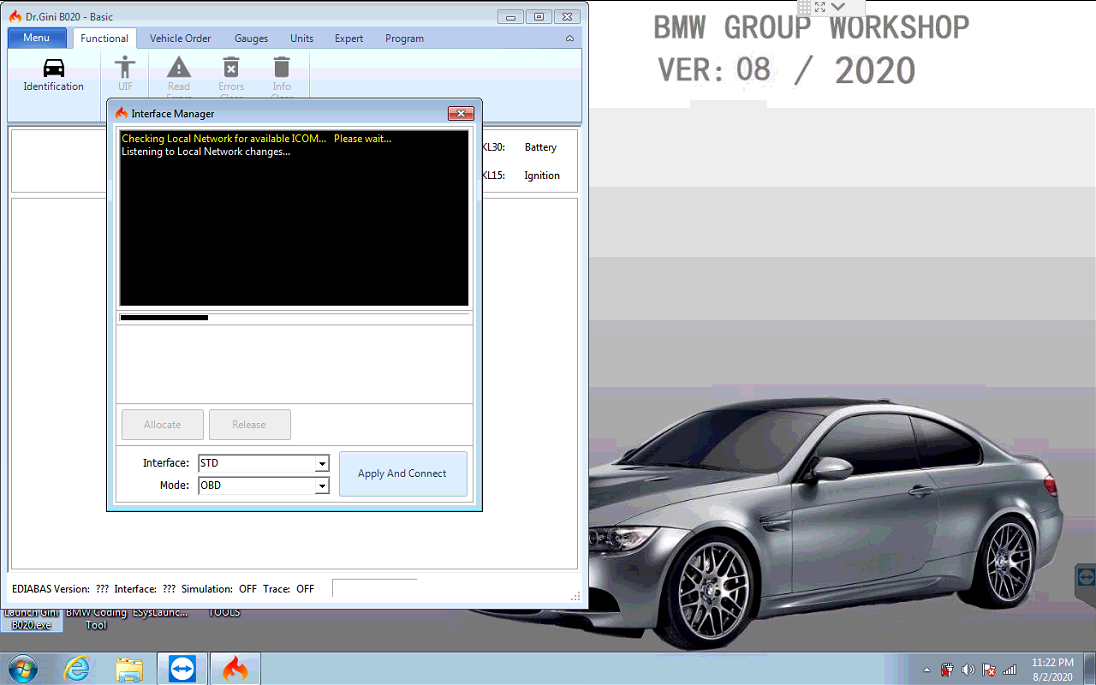 BMW Software ICOM Diagnostic & Programming V2020.08 ISTA D/P Software Win7 64bit HDD/SSD