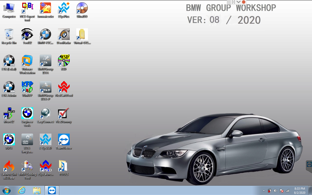 BMW Software ICOM Diagnostic & Programming V2020.08 ISTA D/P Software Win7 64bit HDD/SSD