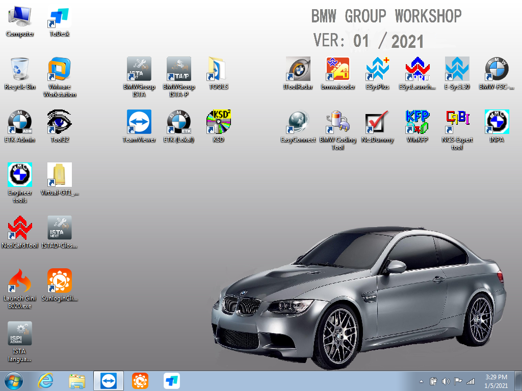 ICOM Software for BMW Diagnostic & Programming V2021.01 ISTA D/P Software Win7 64bit HDD/SSD