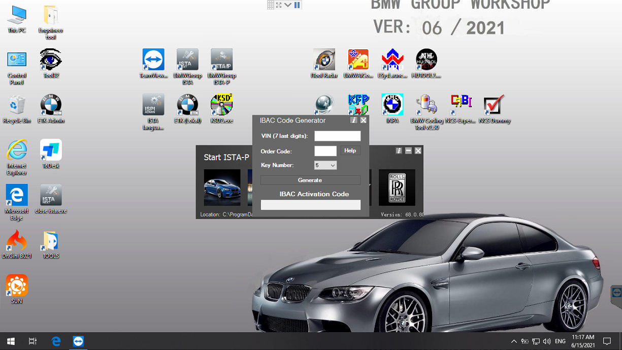BMW ISTA Diagnostic Software V2021.06 Display
