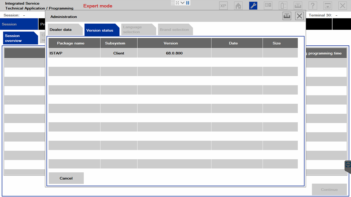 BMW ISTA Diagnostic Software V2021.06 Display