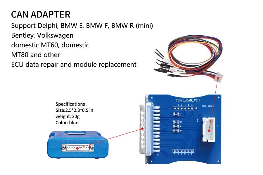 CG PRO CAN V2.1 Adapter for CG Pro 9S12 Key Programmer