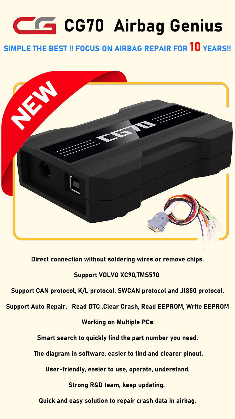 CGDI CG70 Airbag Reset Tool