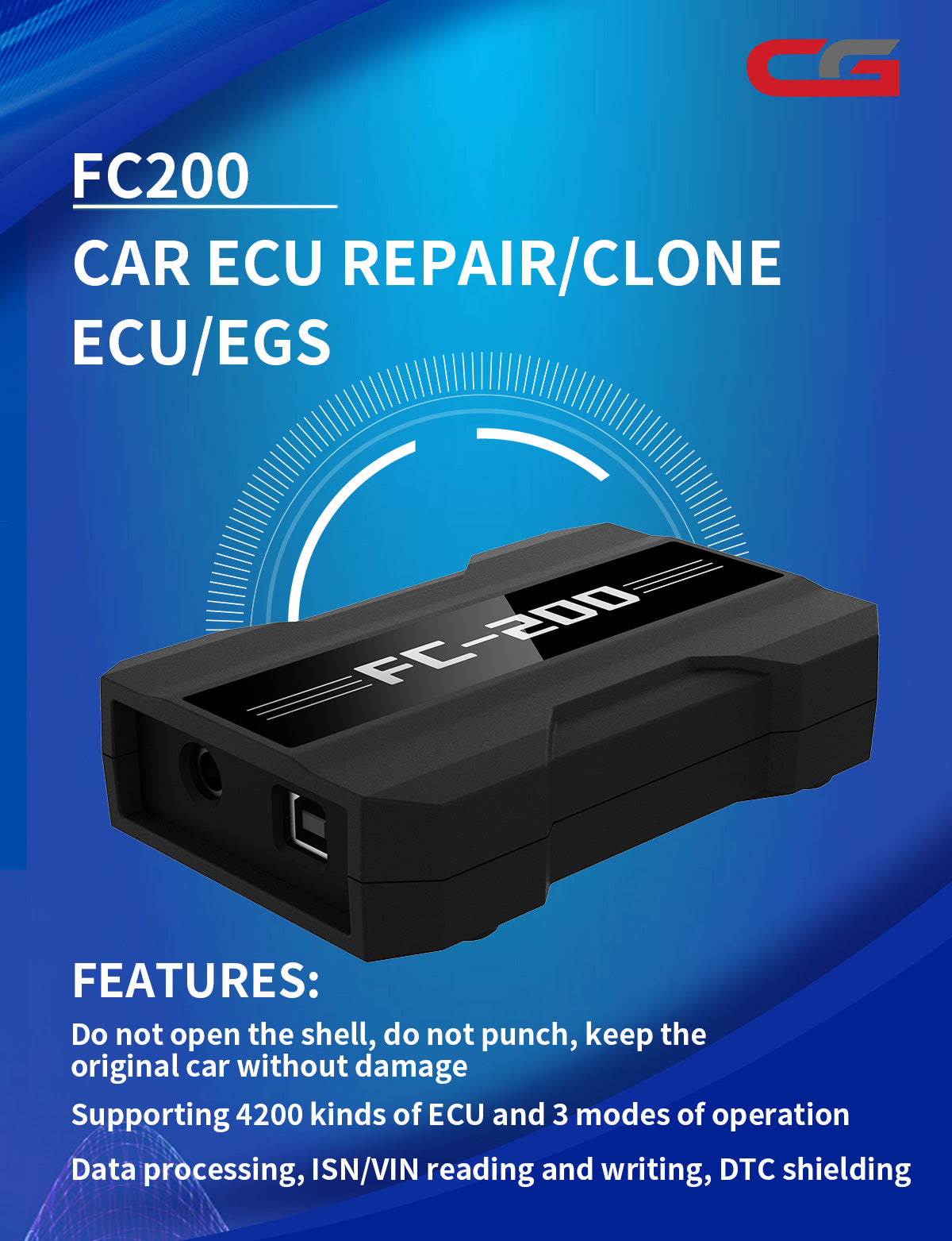 CGDI FC200 ECU Programmer ISN OBD Reader Full Version