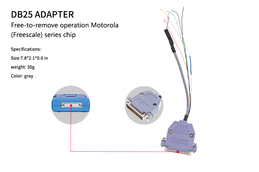 DB25 Adapter for CG Pro 9S12 Programmer