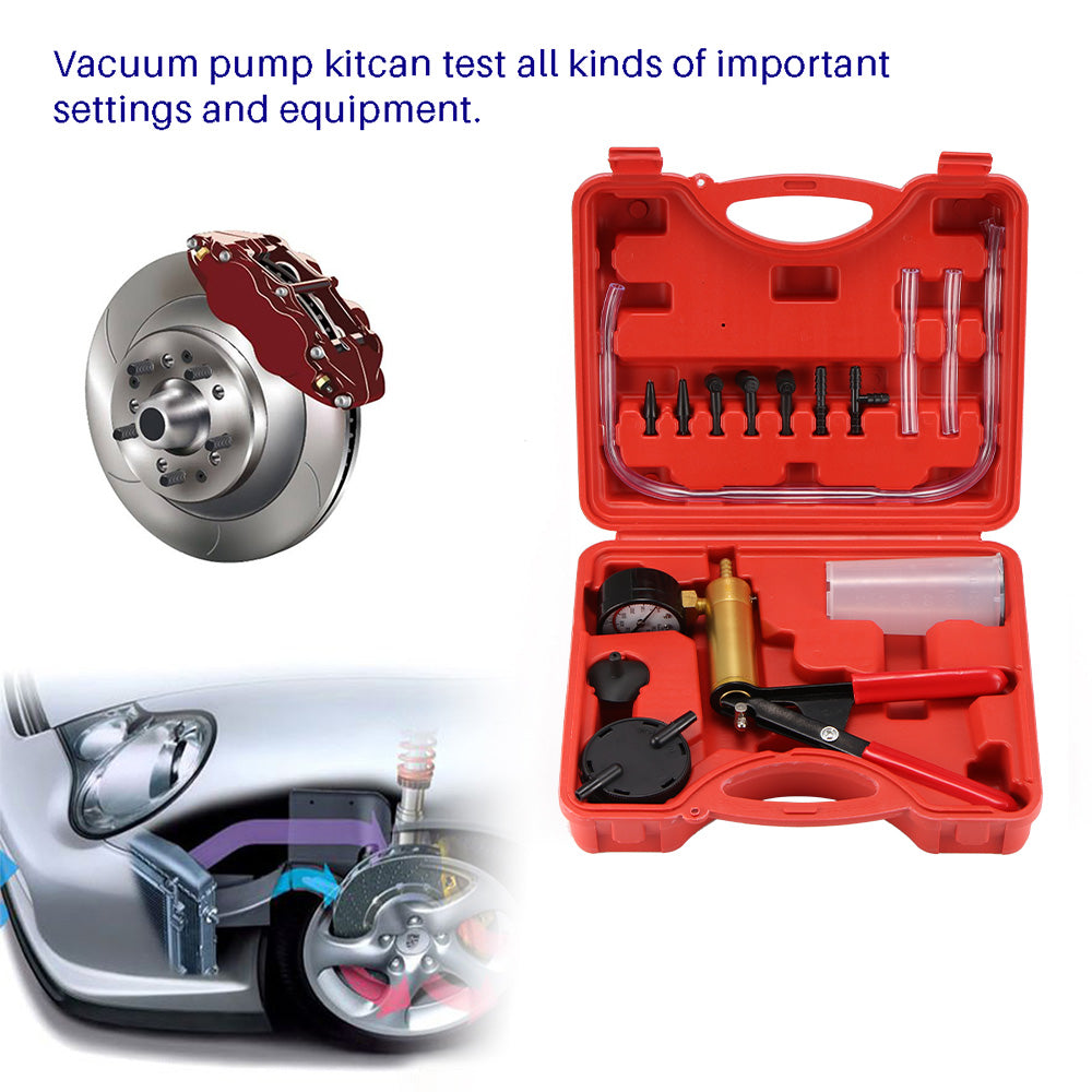 手持式手动真空泵测试仪套件，用于汽车维修店的刹车放气套件