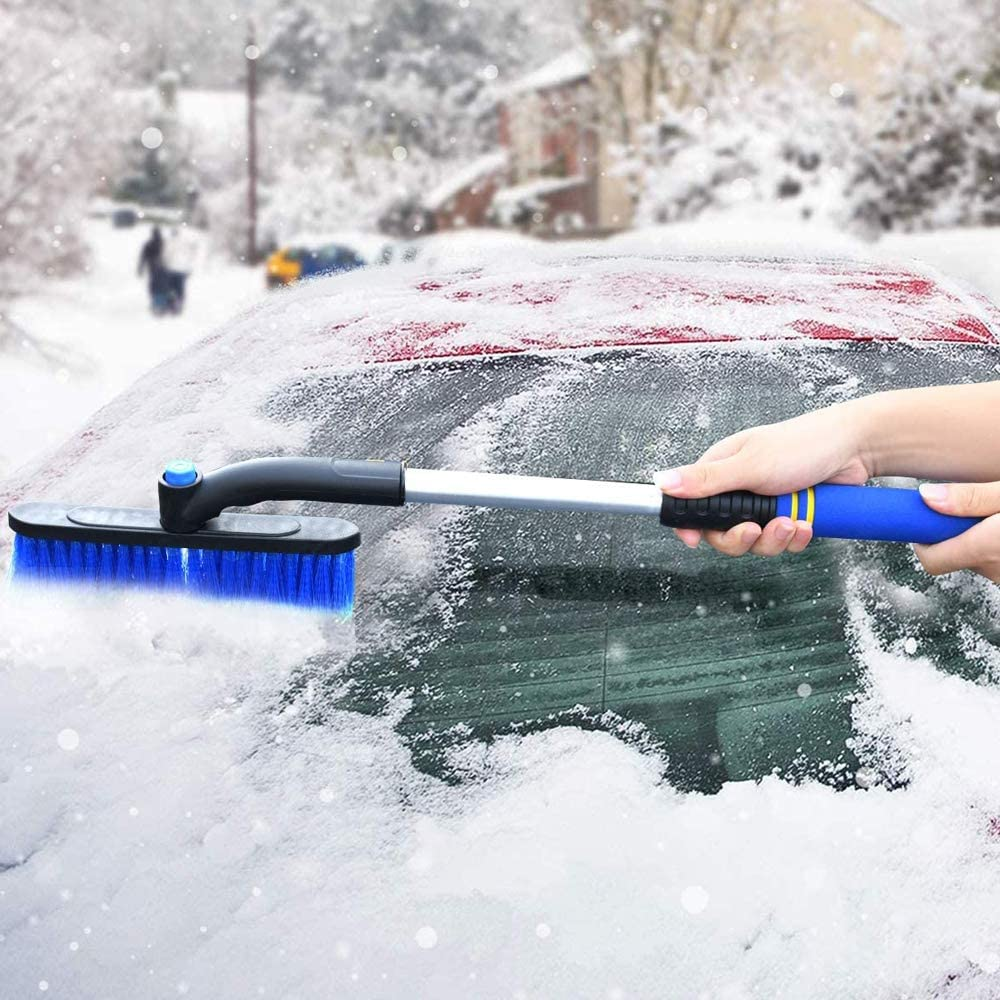 Car Ice Scraper 2 in 1 Multi-Function Telescopic Snow Brush for Car Wi –  VXDAS Official Store