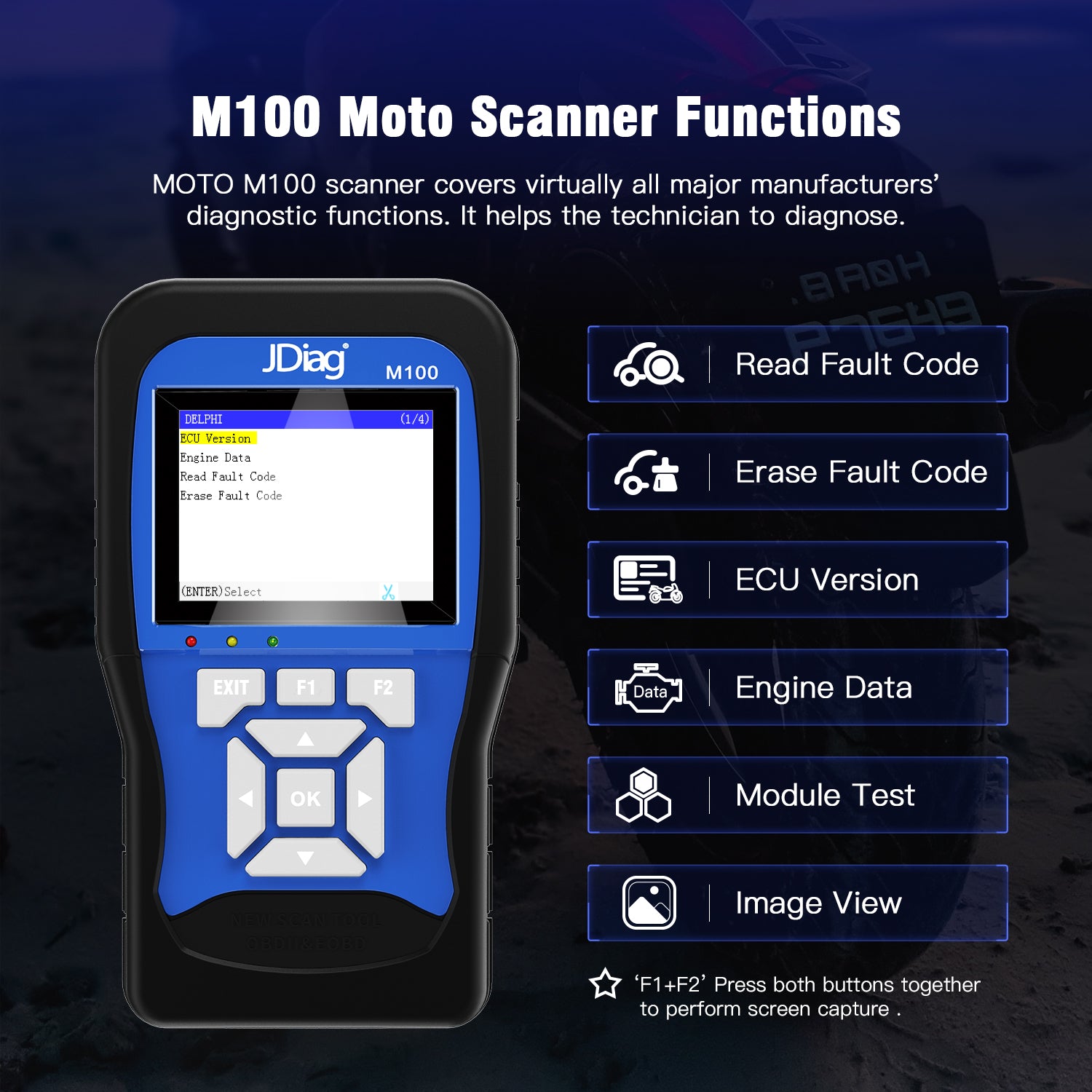 JDiag M100 Motorcycle Diagnostic Tool