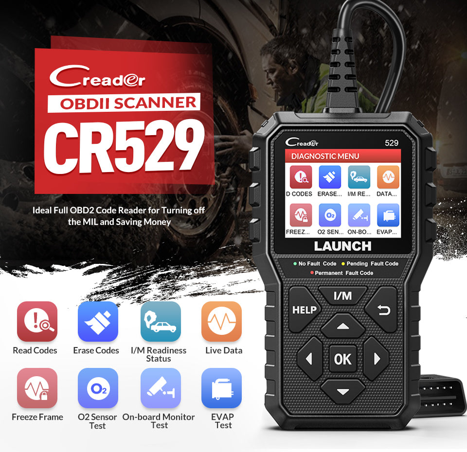 Launch Creader 529 OBD2 Scanner Automotive Diagnostic Tool