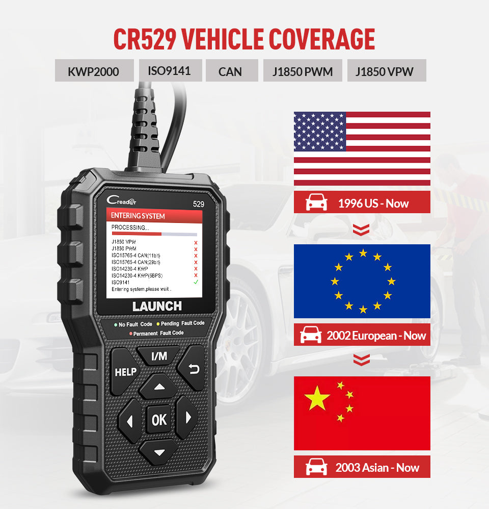 Launch Creader 529 OBD2 Scanner Automotive Diagnostic Tool