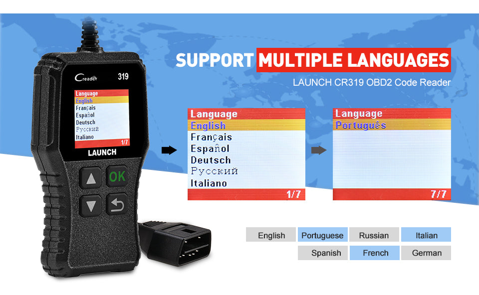 Launch X431 Creader 319 OBD2 Code Reader CR319 With Complete OBDII/EOBD Diagnostic Functions