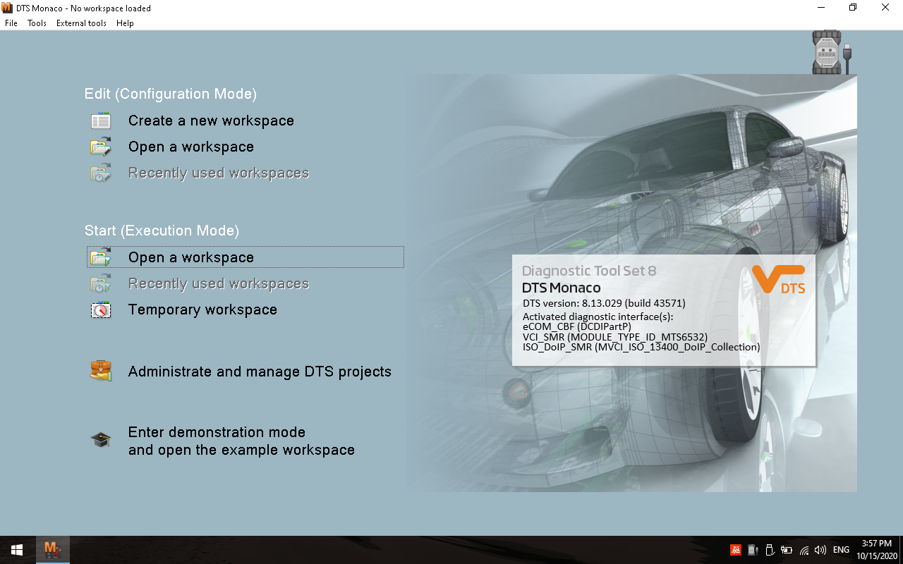 OEM C6 XENTRY Software V2020.09 Display