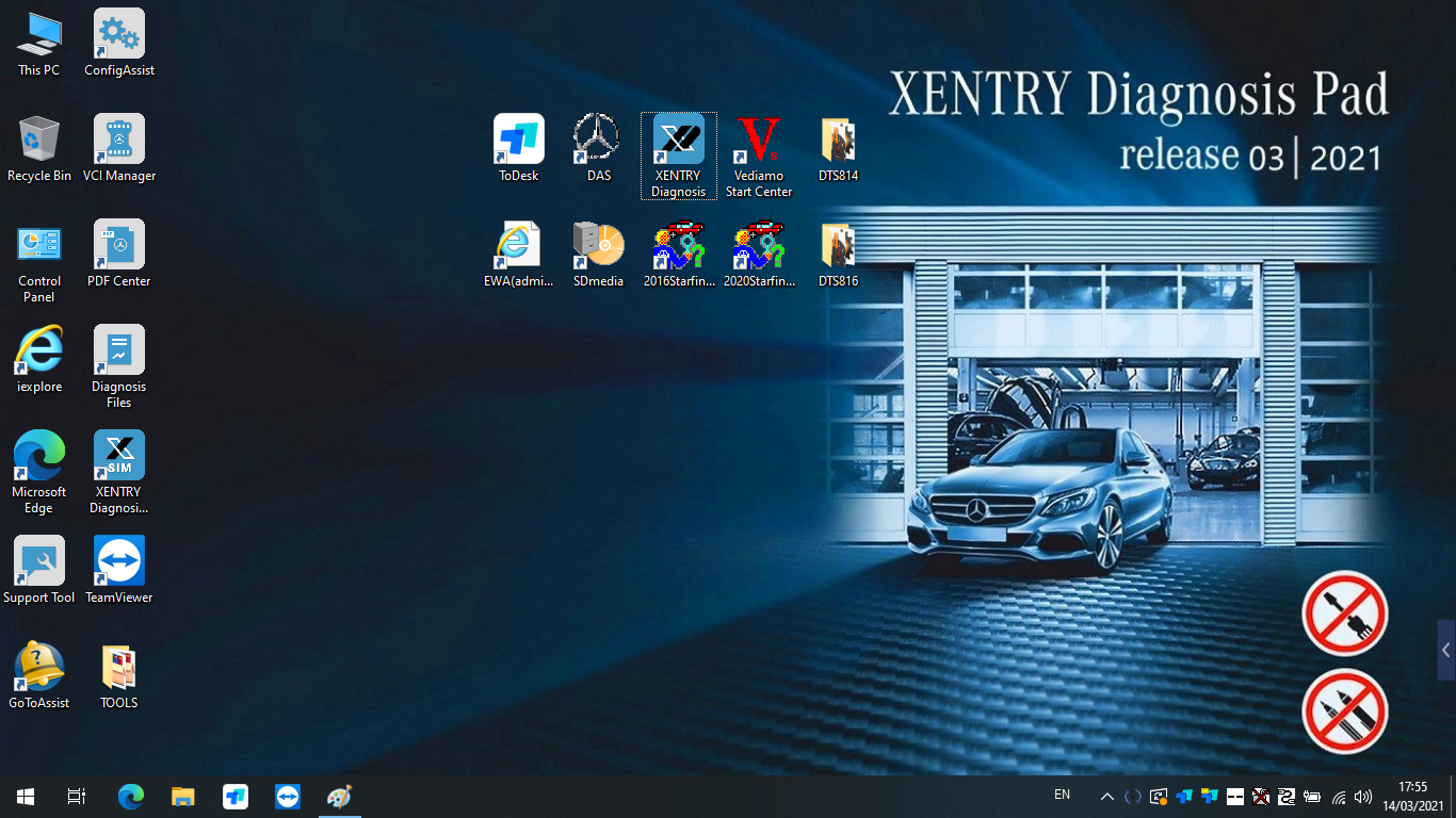 V2021.03 Xentry Software Display
