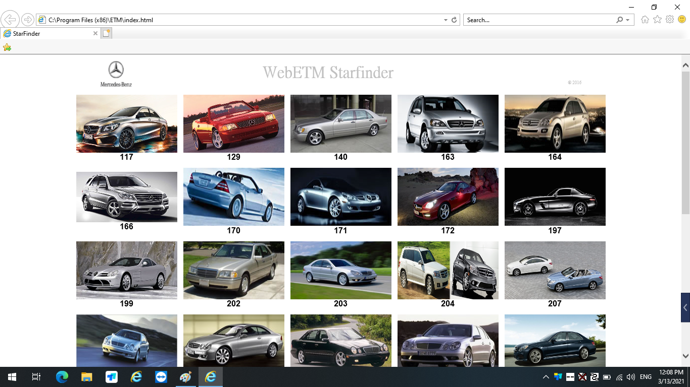 V2021.03 Xentry Software Display