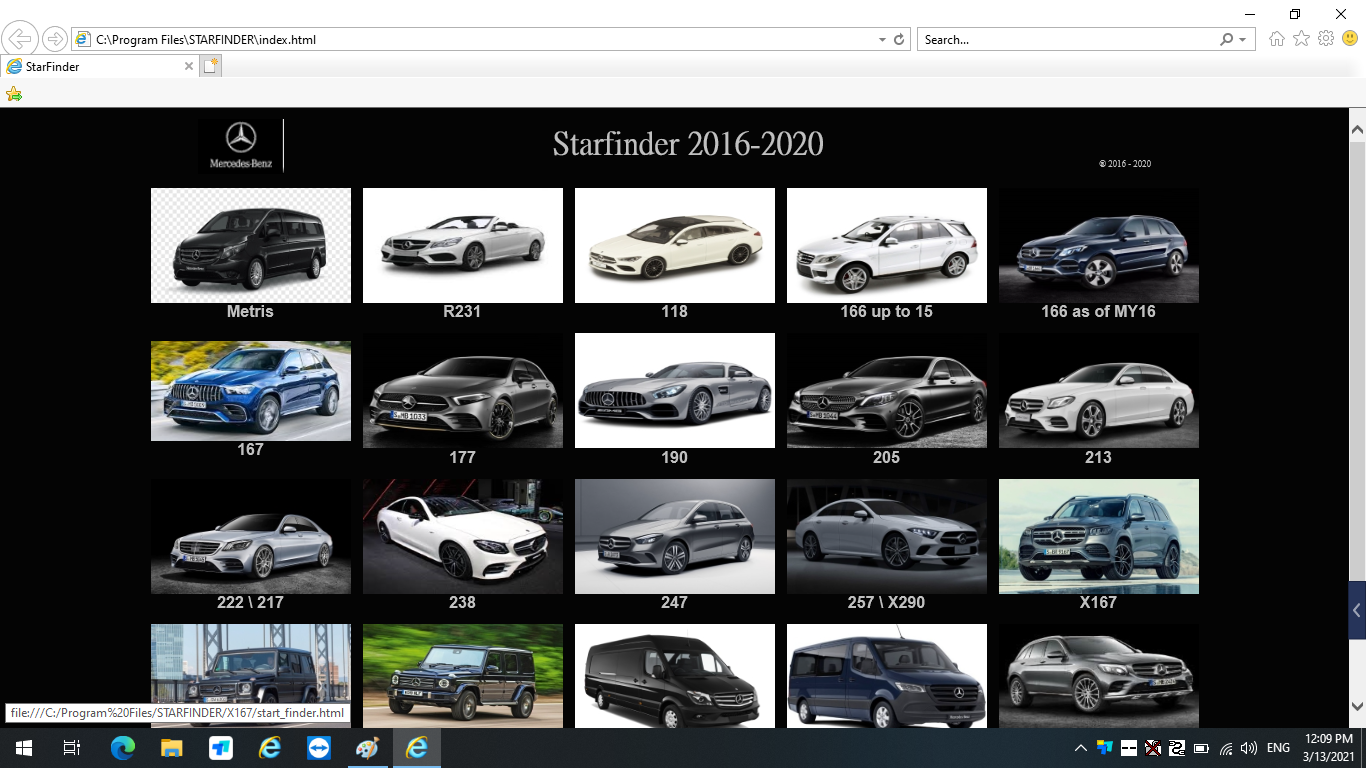 V2021.03 Xentry Software Display