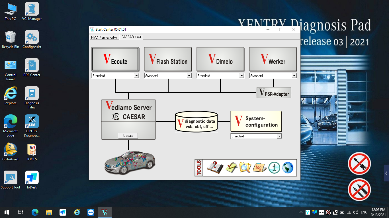 V2021.03 Xentry Software Display