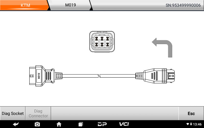 OBDSTAR MS80 Moto Diag Software Functions Display