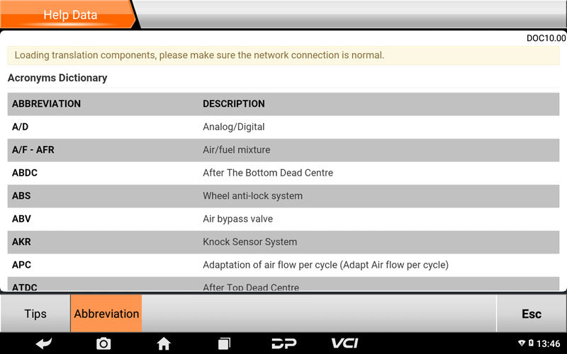 OBDSTAR MS80 Moto Diag Software Functions Display