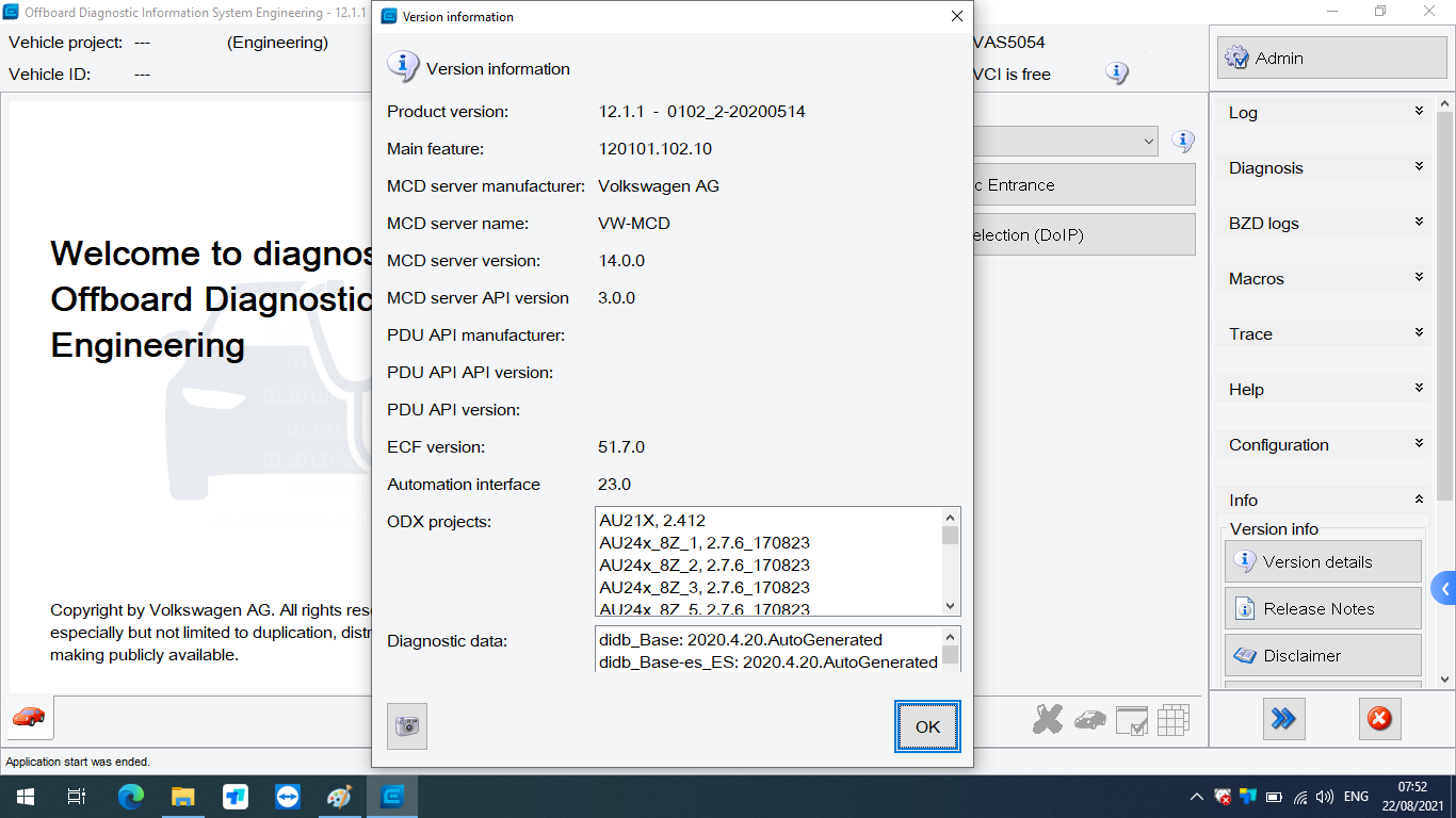 ODI-S Software V7.21 VW Audi Elsawin 6.0 Vag ETKA 8.3 ODI-S Engineer Software V12.1 Installed In HDD/SSD