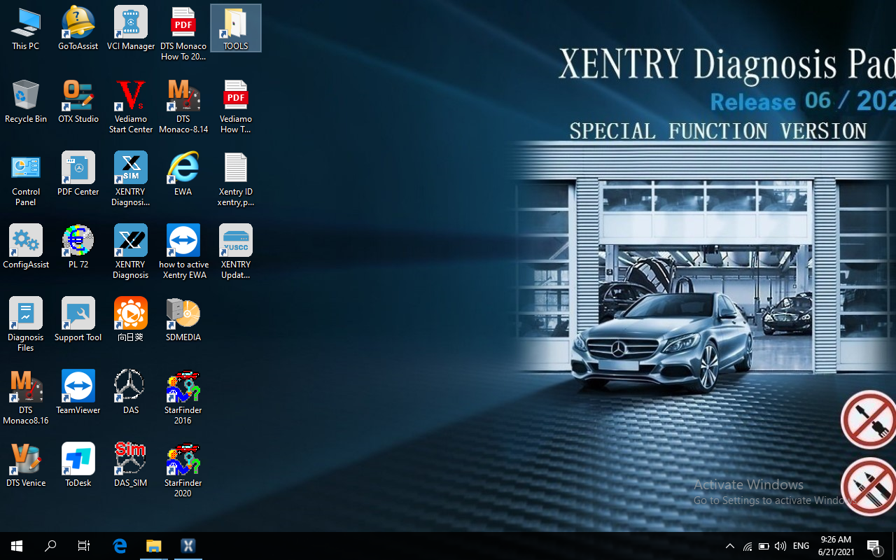 OEM C6 XENTRY Software V2021.06 Display