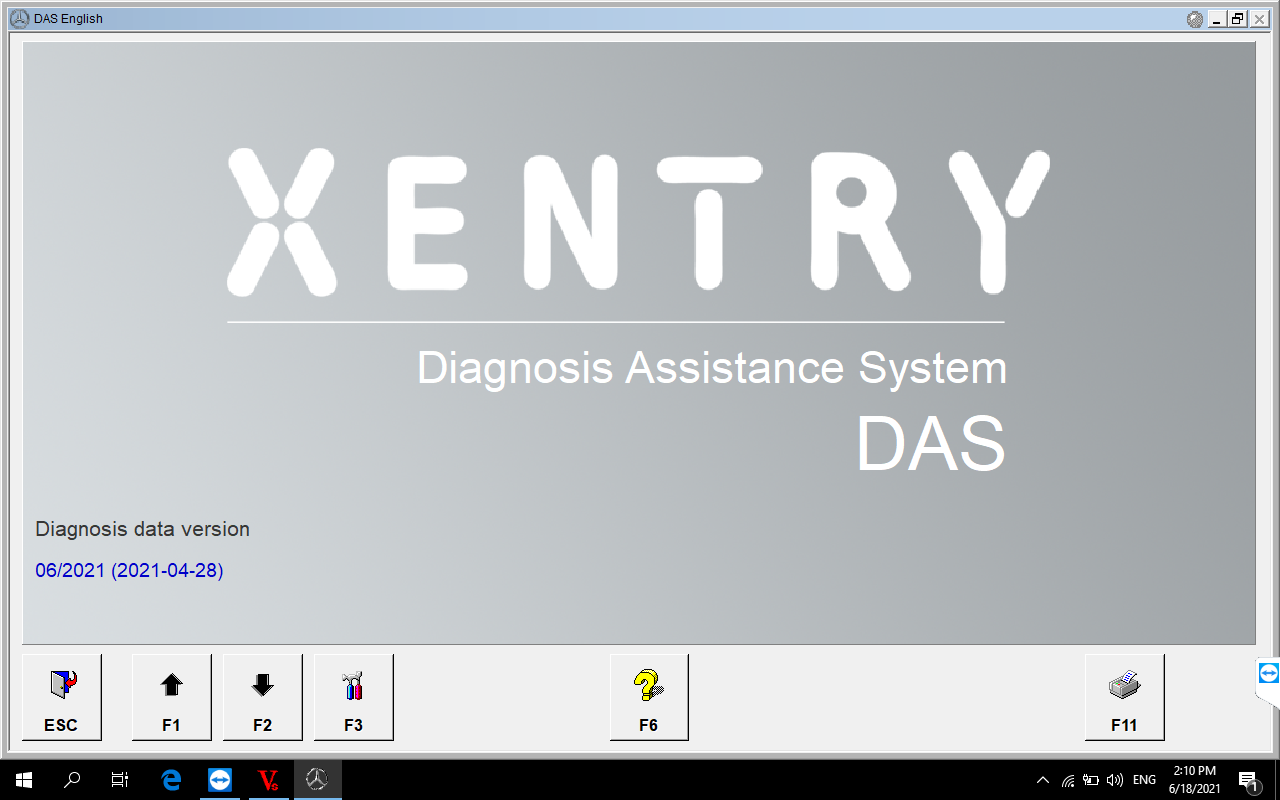 OEM C6 XENTRY Software V2021.06 Display