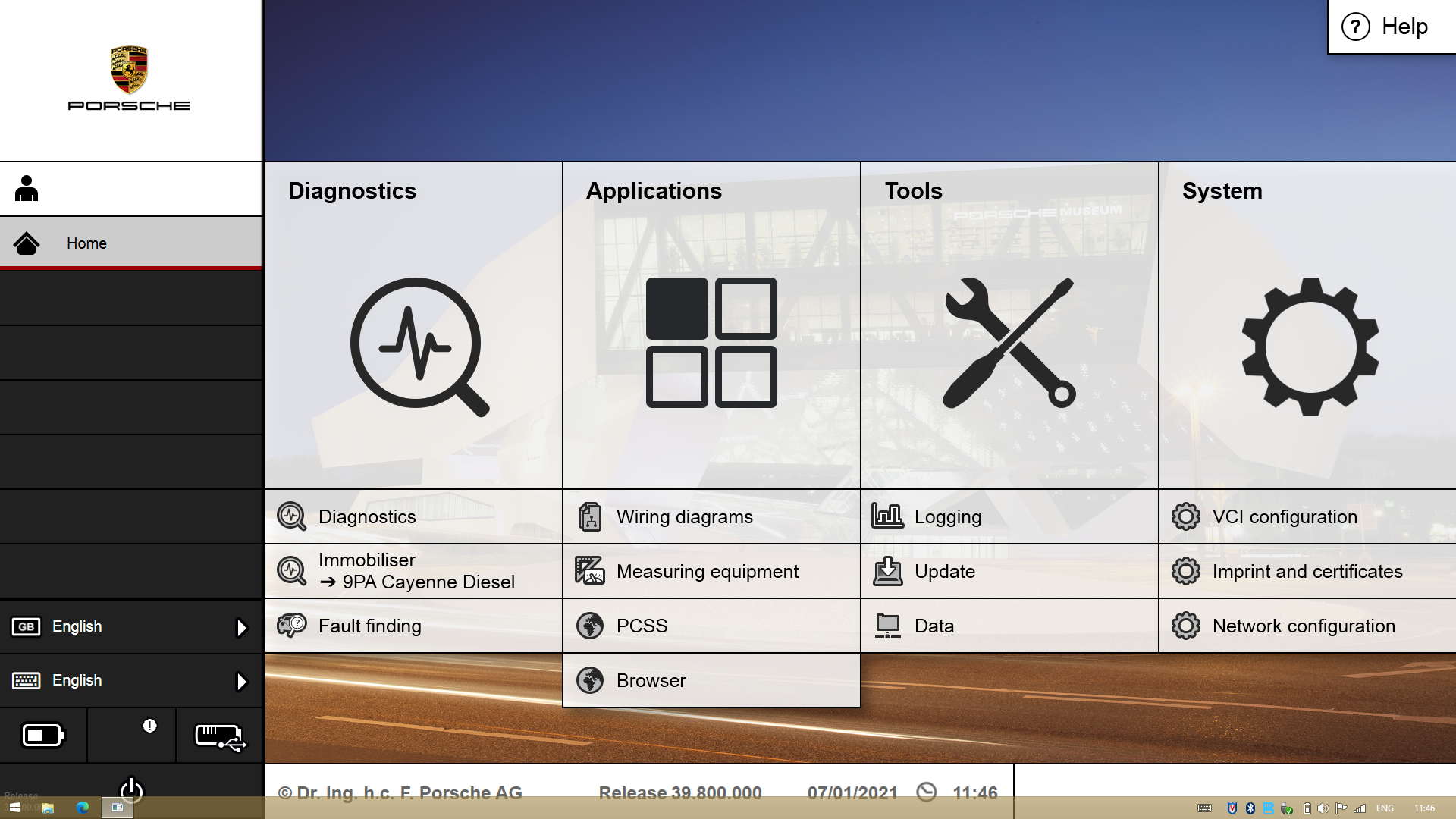 Piwis 3 for Porsche V39.800 Software Display