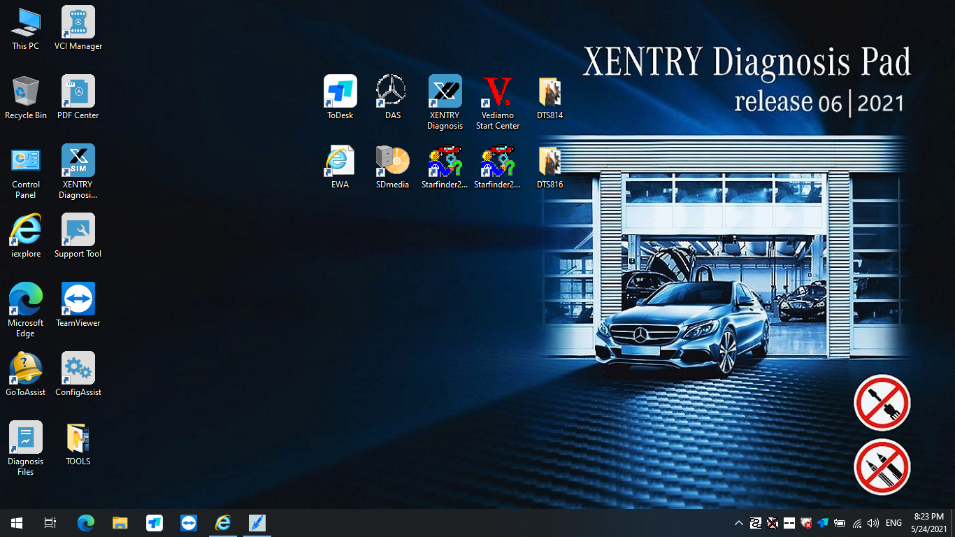 V2021.06 Xentry Software Display