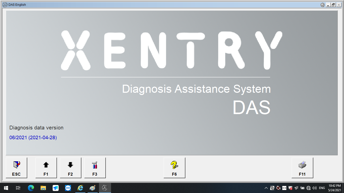 V2021.06 Xentry Software Display