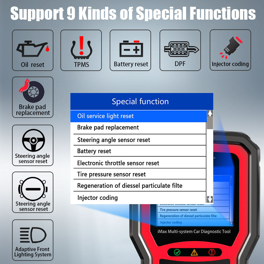 VIDENT iMax4301 VAWS VAG OBD Diagnostic Service Tool with 9 Special Functions