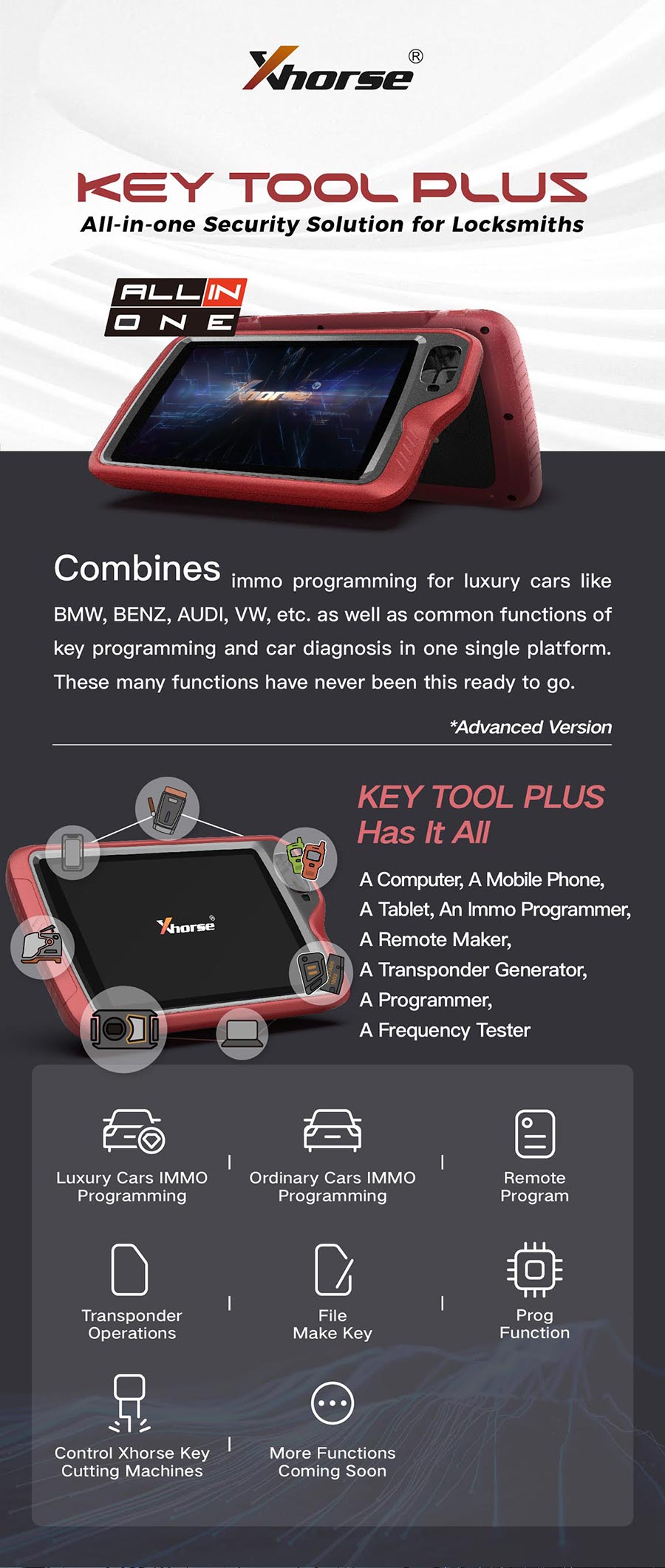 Xhorse VVDI Key Tool Plus Pad Device Full Configuration