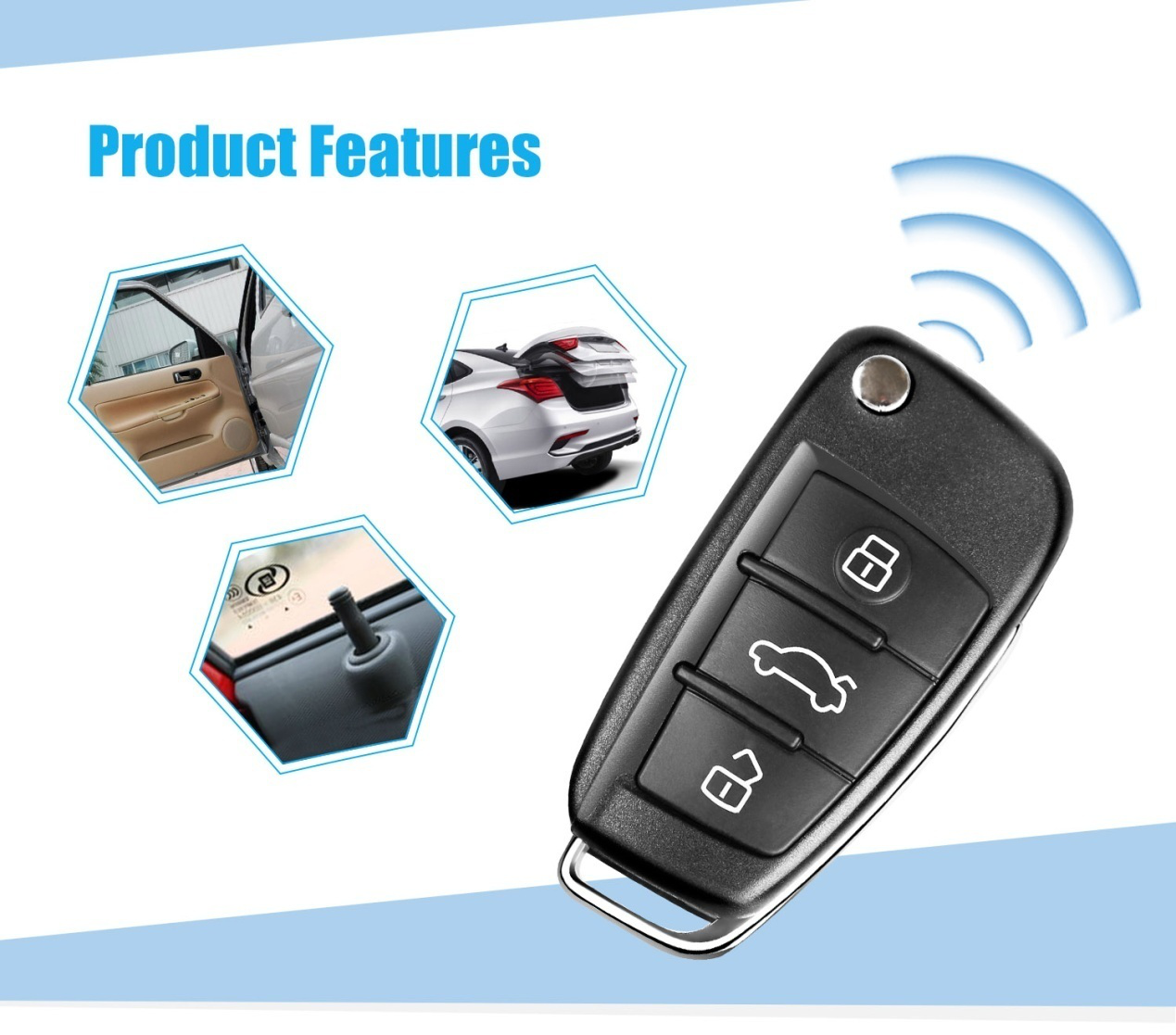 Xhorse XKA600EN VVDI2 X003 Audi A6L Q7 Style Universal Remote Key 3 Buttons