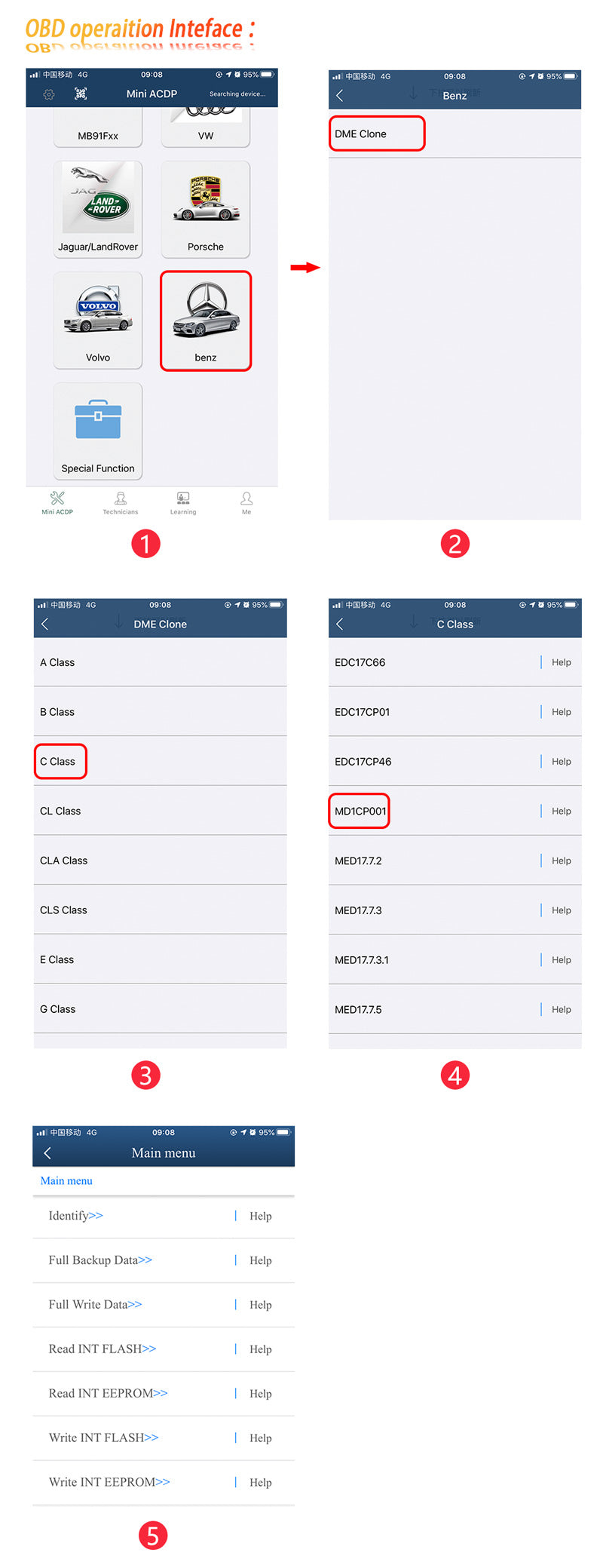 Yanhua Mini ACDP Module 15 Mercedes Benz DME Clone Work via Bench Mode