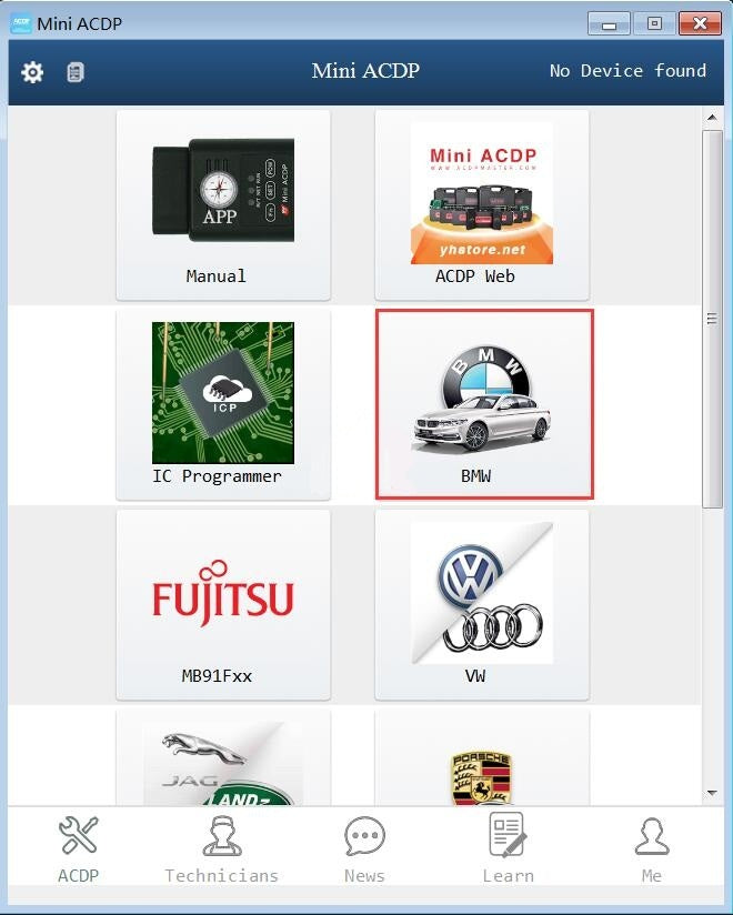 Yanhua Mini ACDP Module17 BMW E series 6HP (GS19D) Reset