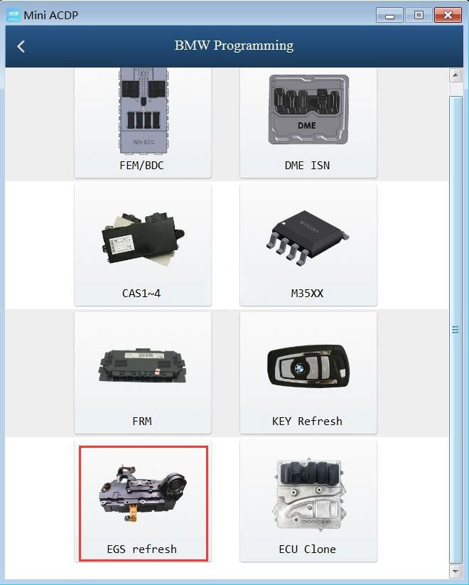 Yanhua Mini ACDP Module17 BMW E series 6HP (GS19D) Reset