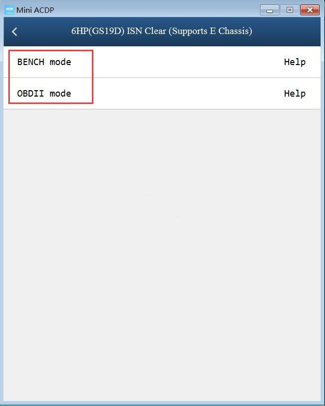Yanhua Mini ACDP Module17 BMW E series 6HP (GS19D) Reset