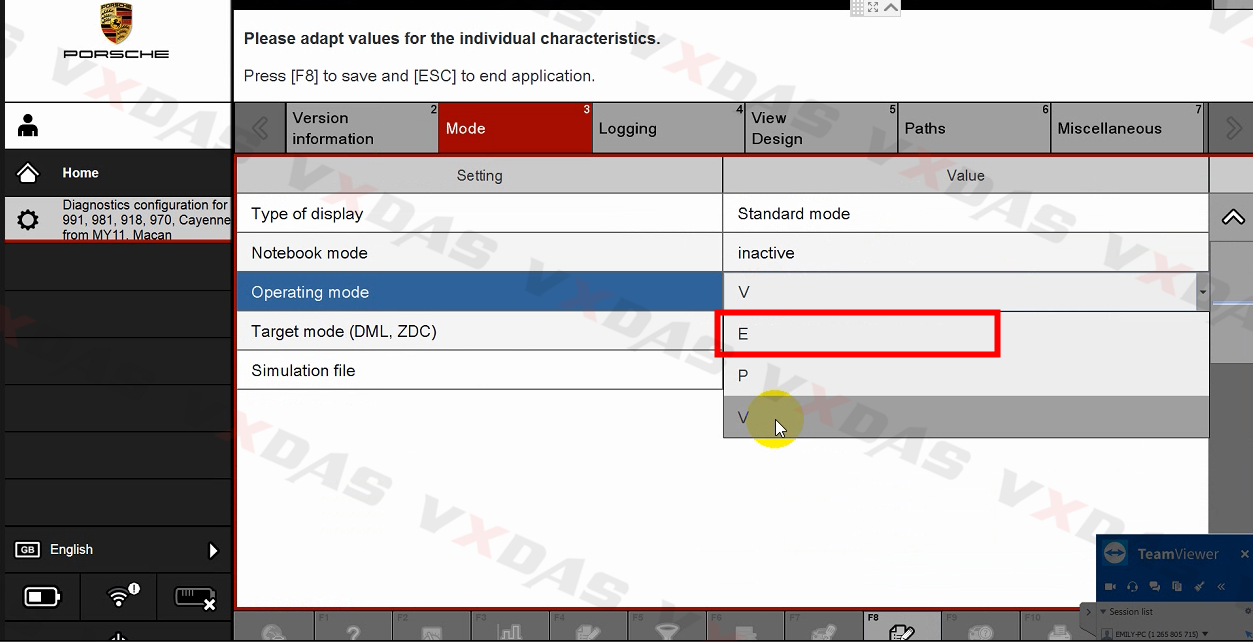 Piwis 3 Software Display