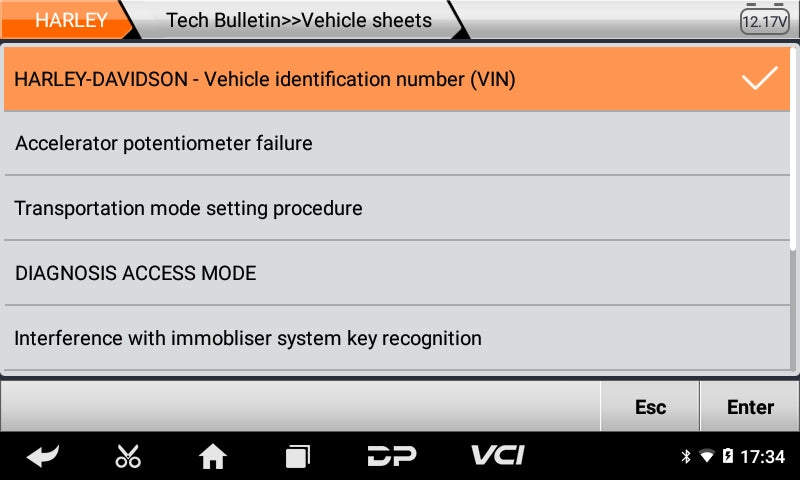OBDSTAR IScan Motorcycle Diagnostic Tool For H*arley Motorcycle Diagnostic Scanner Automatic Scanning VIN Recognition Software Display