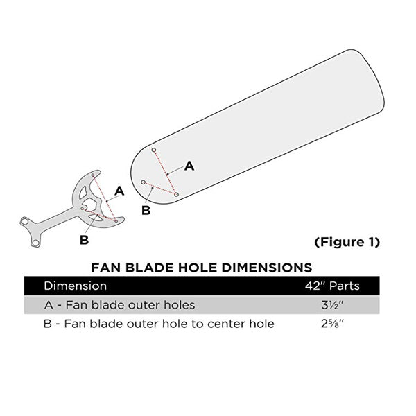 42-Inch Black/Blonde Replacement Fan Blades, Five-Pack