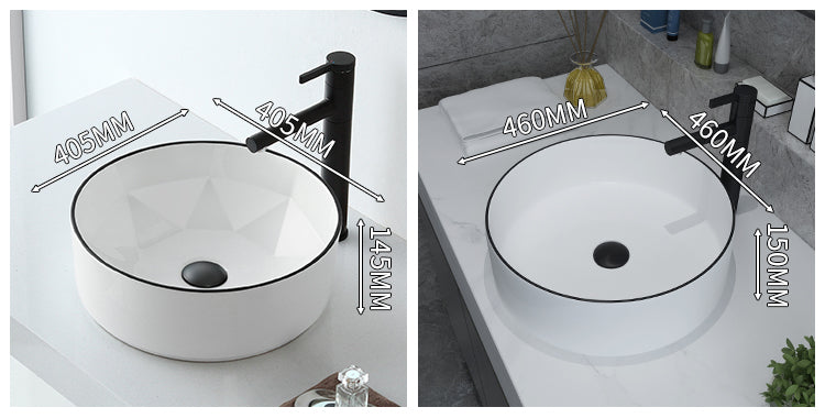Art Ceramic Bathroom Sink Set