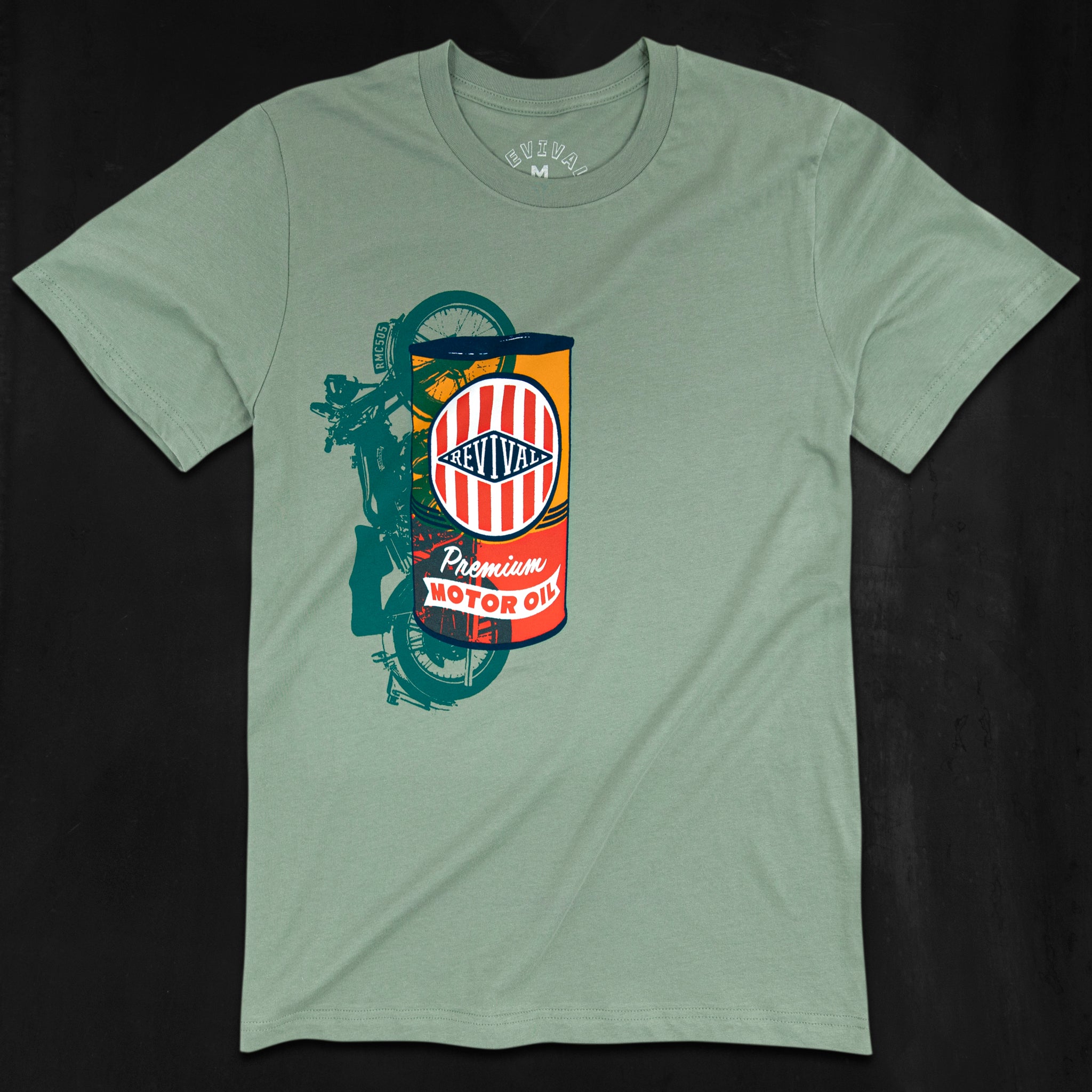 Revival Oil Can T-Shirt - Sage