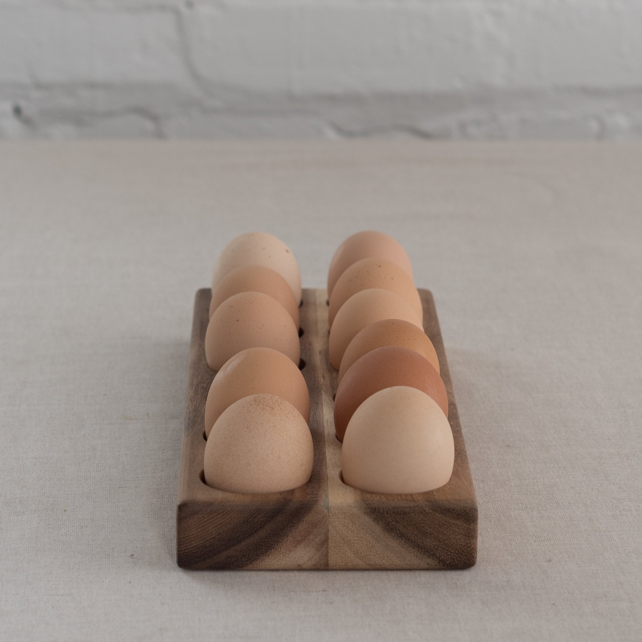 Acacia Wood Egg Holder