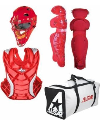 New All Star Fastpitch Softball Catching Kit! Girls 9-12 Scarlet EVERYTHING!