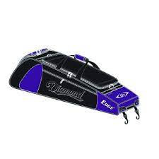 New Diamond Edge Wheeled Bat Bag Baseball Purple/Black Size: 36