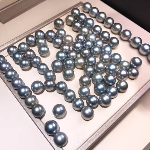 top gem quality Tahitian gray loose pearls
